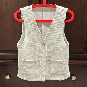 Beige vest for girls (sz med, 150)